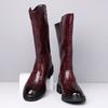 Men’s Motorcycle Boots Western Boots Black Jockey Boots Casual Brown Street Style Cool High Boots Plus Size