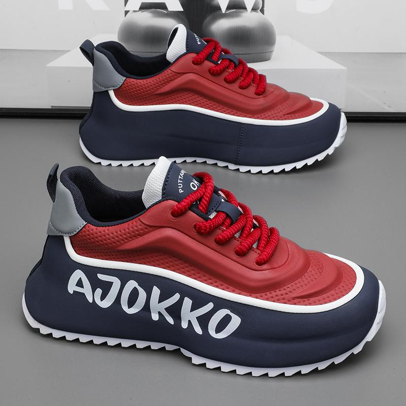 

Popular large size 2024 autumn new men s casual sports running shoes trendy versatile Korean version of dad shoes 44 червоний