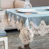 Luxury Lace Velvet Tablecloth Rectangular Soft Square Coffee Dining Table Cover Party Solid Color Kitchen Home Decor European