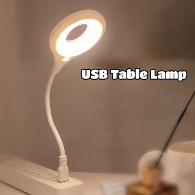 Lámpara USB portátil, luz de lectura de libros, protección ocular, lámpara de mesa Simple para estudiantes, estudio, dormitorio, mesita de noche, lámpara LED de escritorio