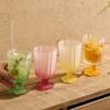 225ml Colourful Tall Glasses Vintage Home Party Party Cocktail Beer Juice Mug Summer Restaurant Ice Cream Drinking Water Cups