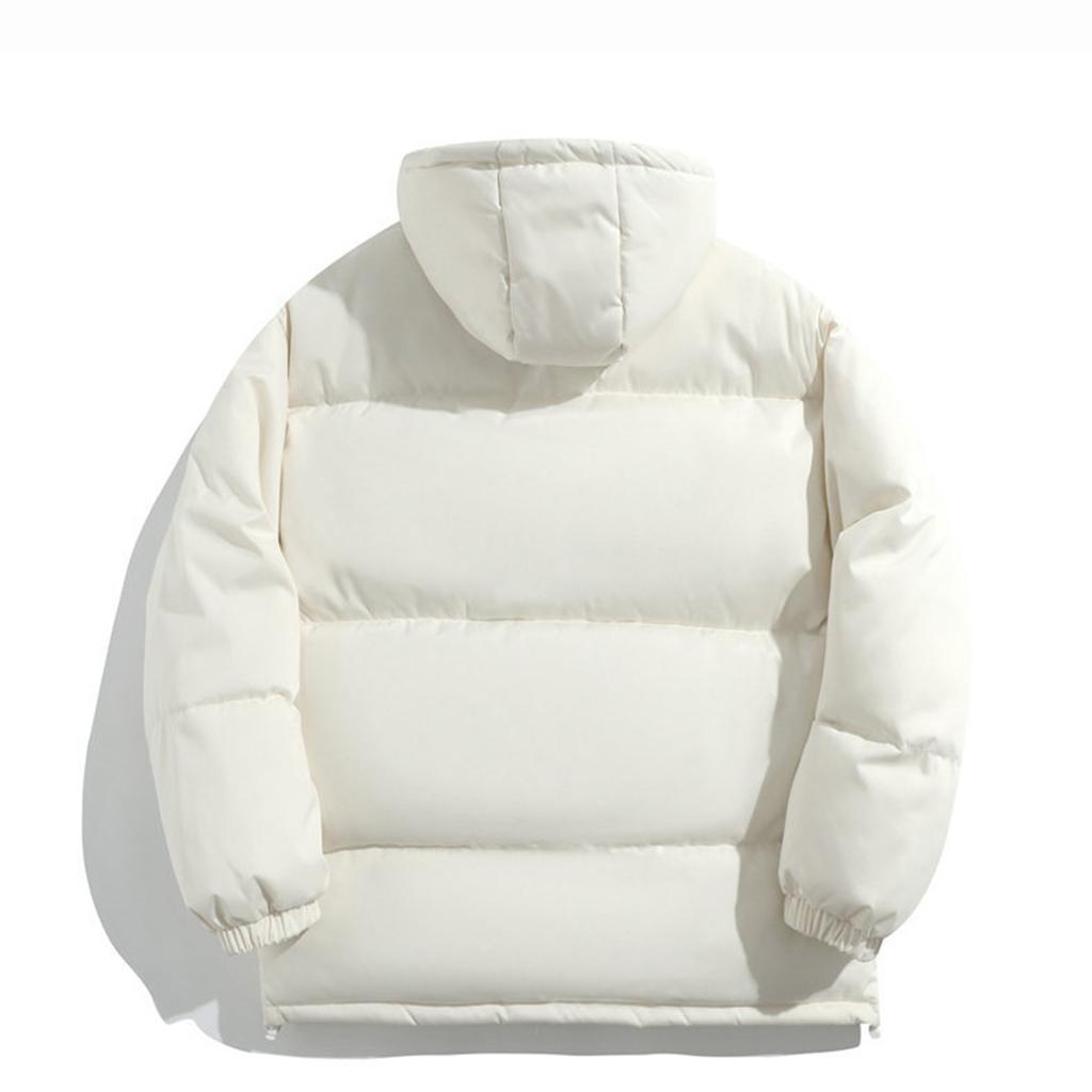 Men's Oversized Casual Down Jacket With Long Sleeves And Hood