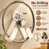 Adjustable Wall Mounted Pot Lid Rack Heavy Duty Pot Lid Holder Kitchen Storage Rack  Home Use