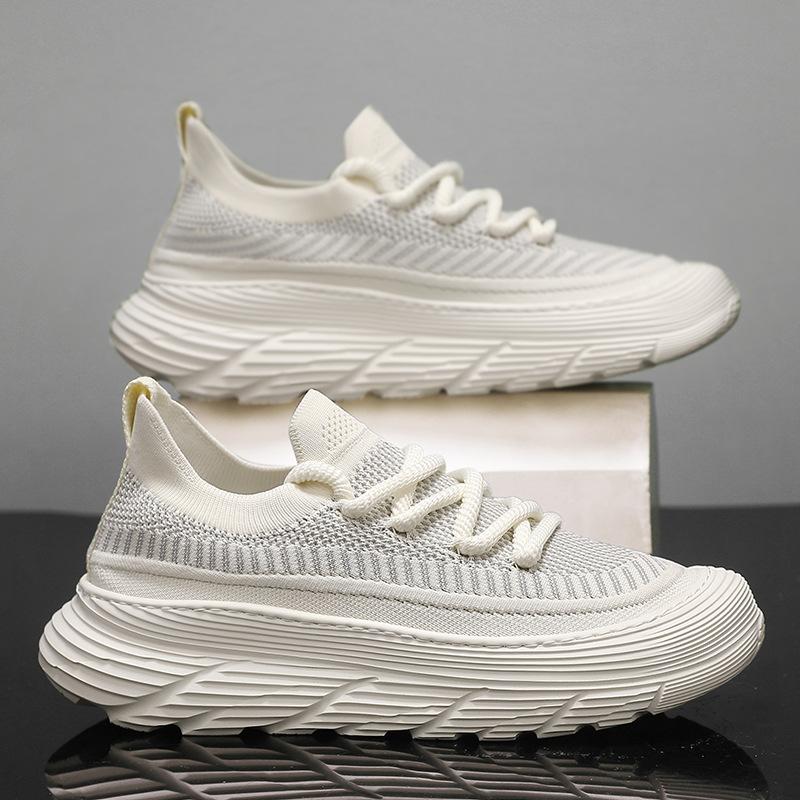 

2025 spring men s shoes casual shoes new flying woven versatile casual simple breathable pedal sports mesh shoes 44