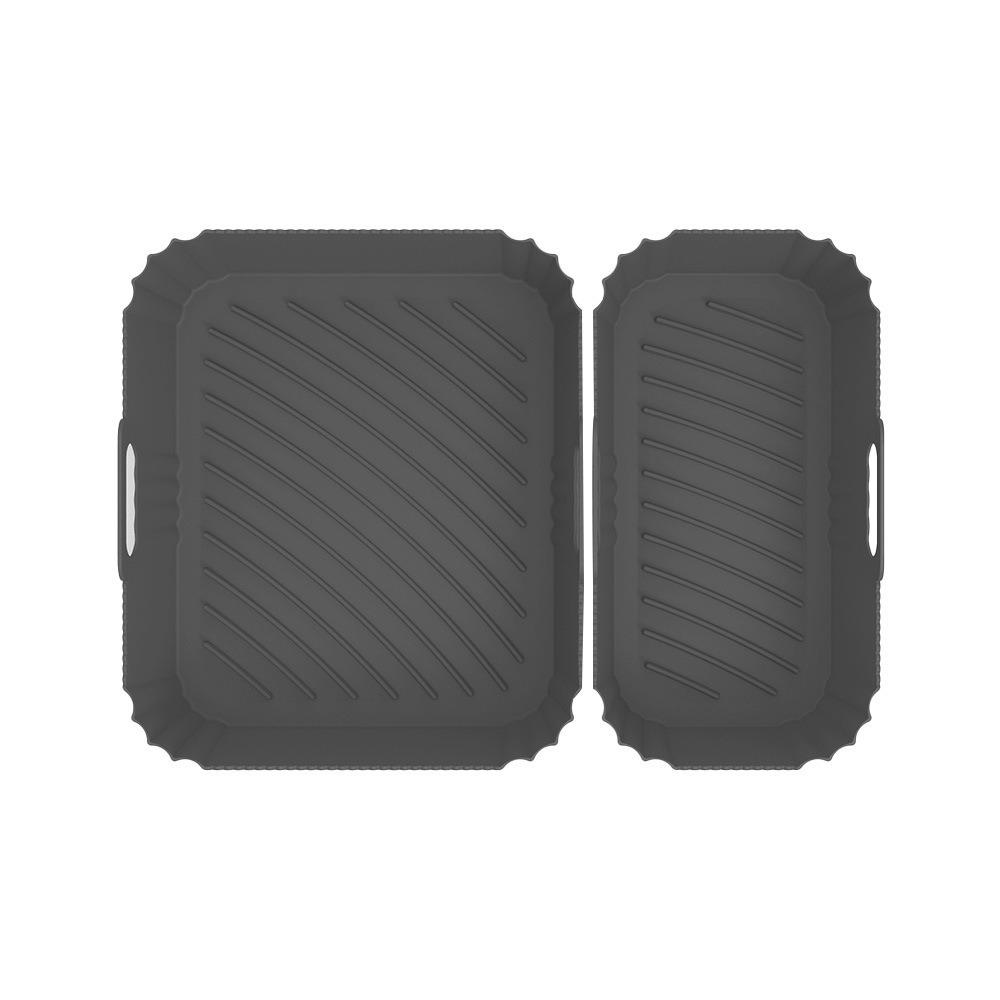 2Pcs/Set Silicone Air Fryer Liner Anti-stick Design Air Fryer Pan Air Fryer Baking Tray  Oven