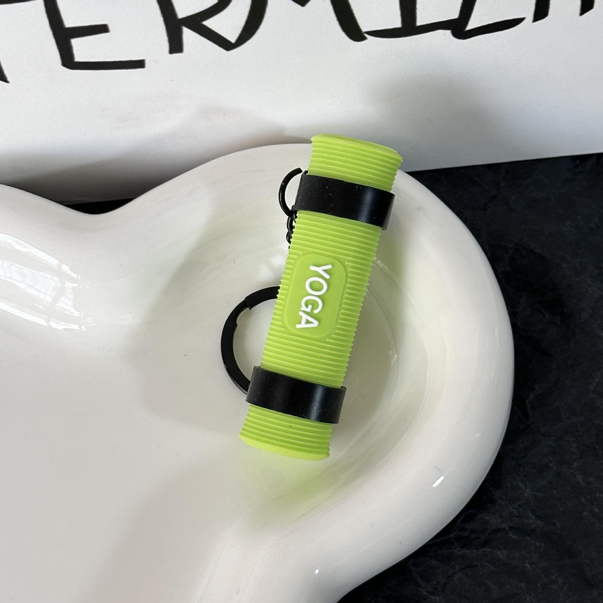 

Eco-Friendly Mini Yoga Rubber Keychain Pendant – Sports Bag Souvenir Gift.