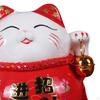 Cat Money Bank Animal Sculpture Saving Pot Jar Feng Shui Blessing Kitten Figurine with Bell