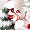 4PCS Big Christmas Ball Ornaments Red Candy Cane Xmas Tree Hanging Pendants Navidad New Year Home Decorations 2024 Natal Gift