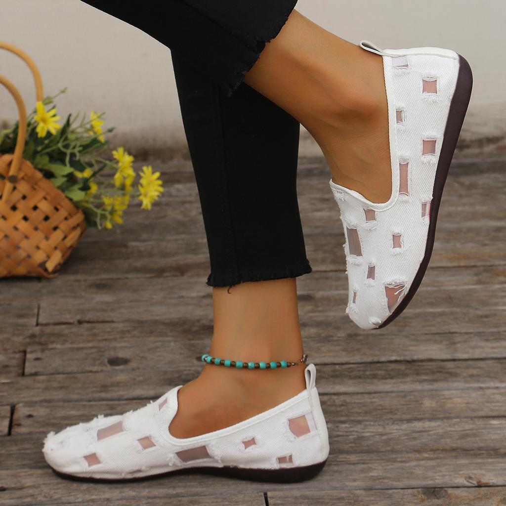 Women Flats 2024 New Breathable Loafers Light Slip On Flat Platform Casual Shoes for Women Anti-slip Walking Sneakers