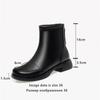 Mom Boots Genuine Leather  New Autumn Winter Non Slip Women Ankle Boots Rear Zipper Rider Boots Women
