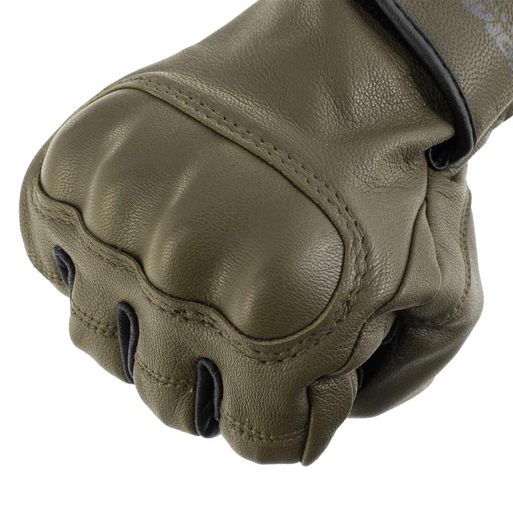 Komine Motorcycle Gloves Protective Goat Leather Large GK-252 Gloves, Olive,