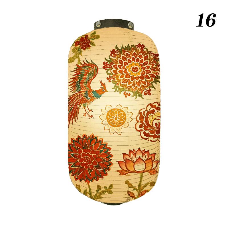 Oriental Style Festival Cloth Lanterns Antique Phoenix Printed Lantern Sushi Cuisine Advertising Sign Party Decoration Ornaments