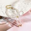 Handmade Butterfly Pendant Jewelry Set Imitation Pearls Beaded Bow Knot Necklace Earrings Bracelet Elegant Accessory