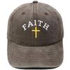 Hot Sale FAITH Alphabet Embroidery Baseball Cap Washed Retro Daddy Hat Men's and Women's Casual Shade Daddy Hat