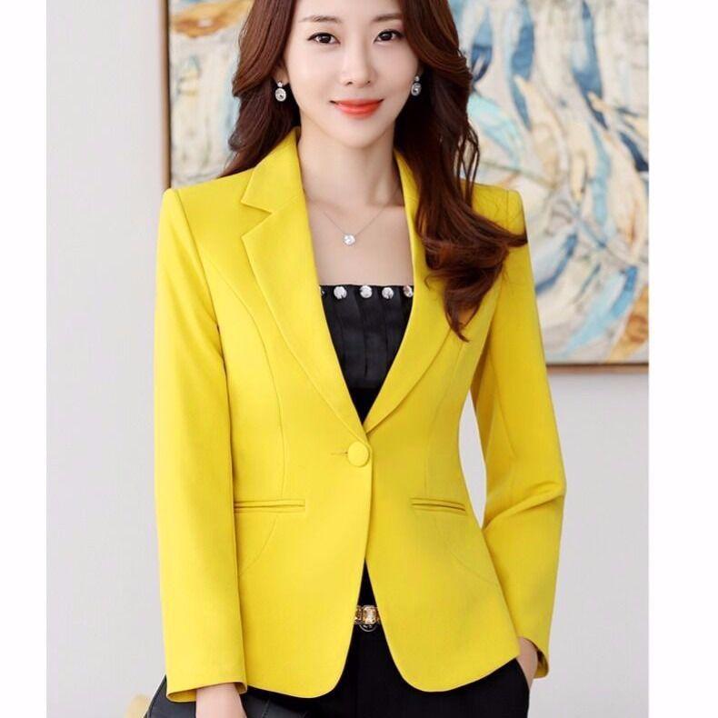 Suit Jacket Spring and Autumn Korean Version of The Fashion Slim Short Section Casual Ladies Suit Blouse Tide Plus Size