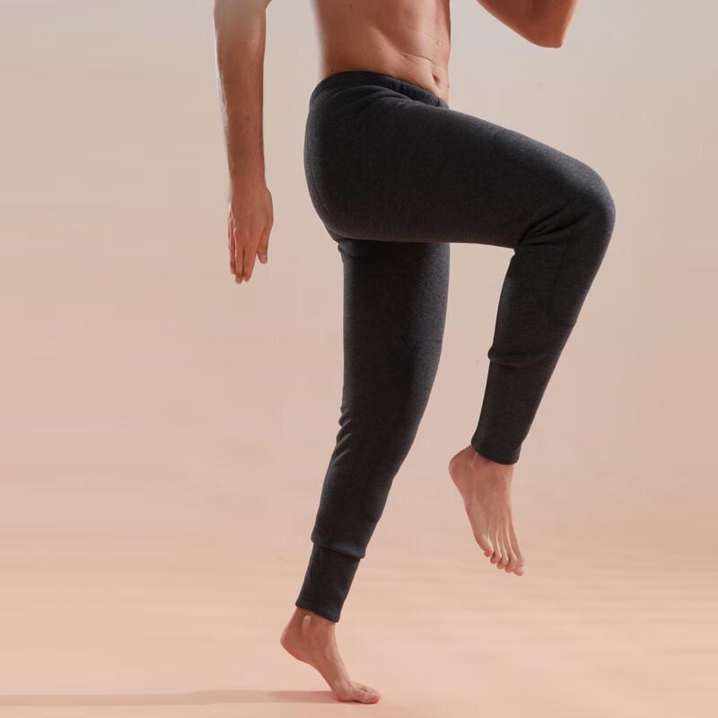 YUZHAOLIN Men's Seamless Thermal Fleece Lined Base Layer Pants