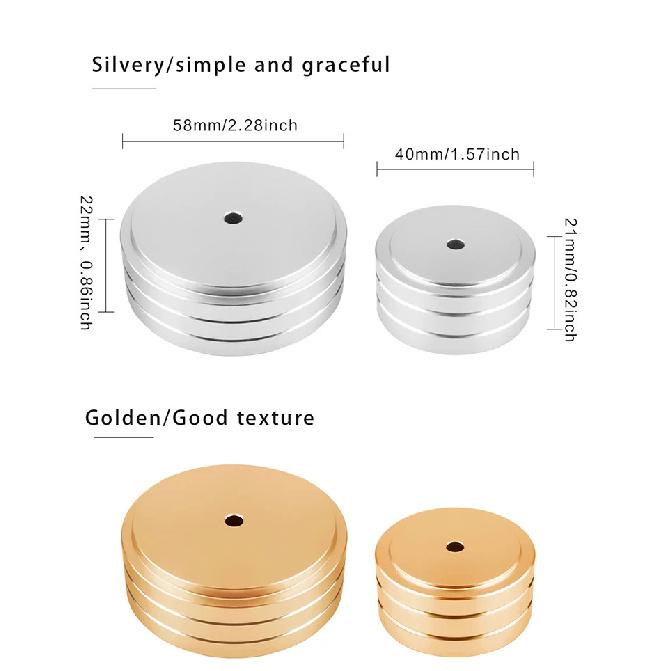 Speakers Spike Pads With Non-Slip Rubber Rings Applicable to Speakers, Subwoofers, Home Theater, Turntable DAC Feet Pad