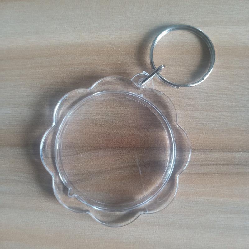 Double-Sided Transparent Acrylic Keychain: 1-inch & 2-inch Blank Photo Frame Pendant