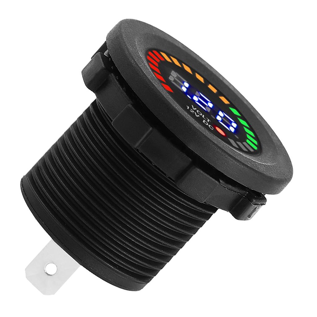 12 V Motorcycle Car LED Digital Display Voltmeter Waterproof Voltage Volt Meter Gauge Black New