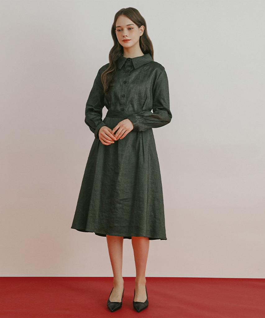 SOUP Shirt Collared Belted Dress (Sa9Opf2)