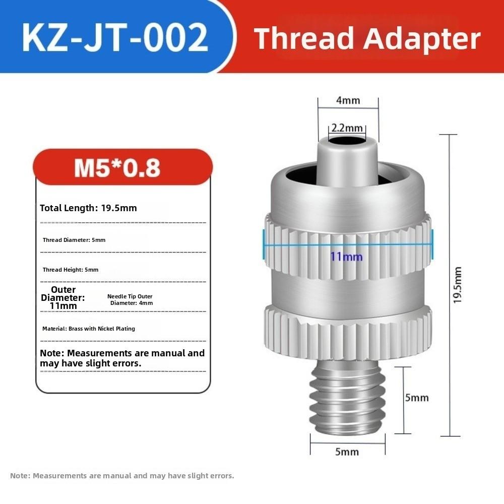 Brass Syringe Connector M4 M5 M6 M8 Thread Pneumatic Adapter Durable Needle Adapter  For Breeders