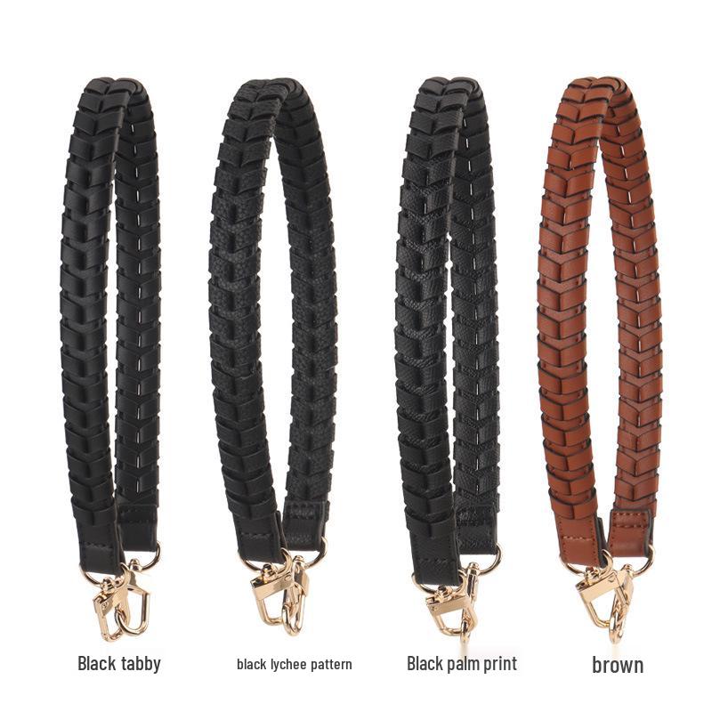 Black Woven Single Shoulder Handbag Strap for Women