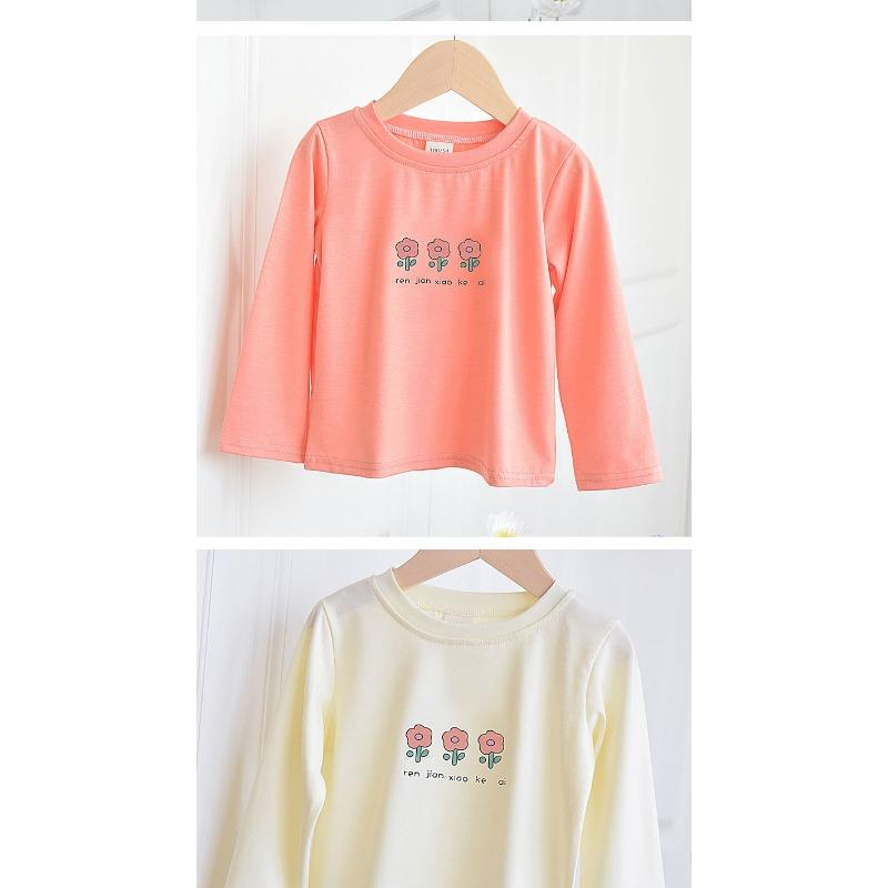 Cute Sweet Kids Girls Long Sleeve Casual Basic T Shirt Daily Top