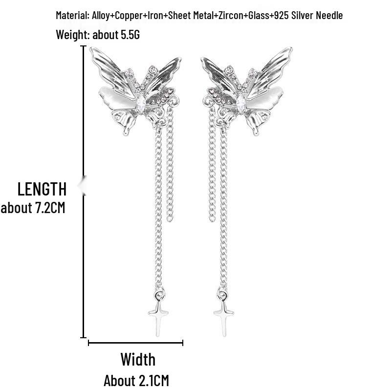 Elegant Silver Butterfly Pendant Necklace for Women - Luxurious and Stylish Clavicle Chain