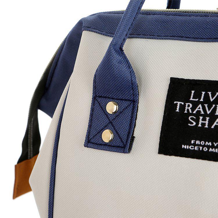 2026 Women's Large Capacity Canvas Backpack: Fashionable Double Shoulder Bag for Moms, Baby Accessories, and Milk Bottles