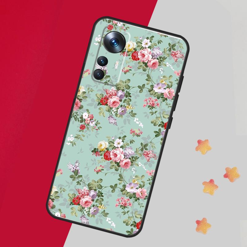 Floral Chic Roses Tulips Garden Case For Xiaomi 15 14 13 Ultra 11T 12T 13T 14T Pro Cover For POCO X7 X6 X3 X5 F5 F6 F7 Pro
