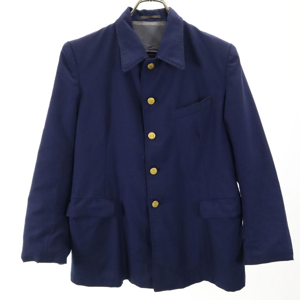 

Винтажная куртка Шова Средний №. 2 типа Темно-синий блейзер Мужской Б/у