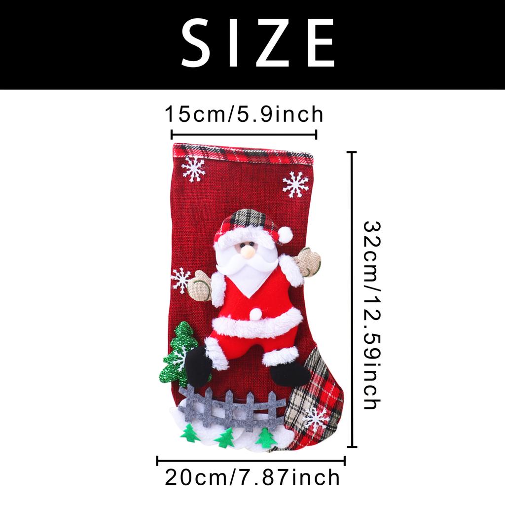 Christmas Stockings Large Capacity Christmas Socks Santa Claus Snowman Christmas Tree Decorative Bag Candy Bags Xmas Gifts Bags