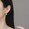 Korean Elegant Zircon Bow Pearl Stud Earrings for Women - Fashionable, Light Luxury, Versatile