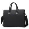 New Business Men's Bag Business Trip Portable Horizontal Briefcase Leather Single Shoulder Oblique Span Computer Bag