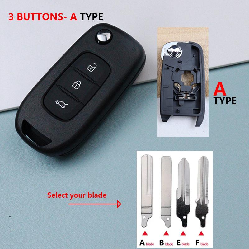 Boîtier de clé de voiture 2 3 boutons Coque de télécommande Accessoires pour Renault Express Uit 2022