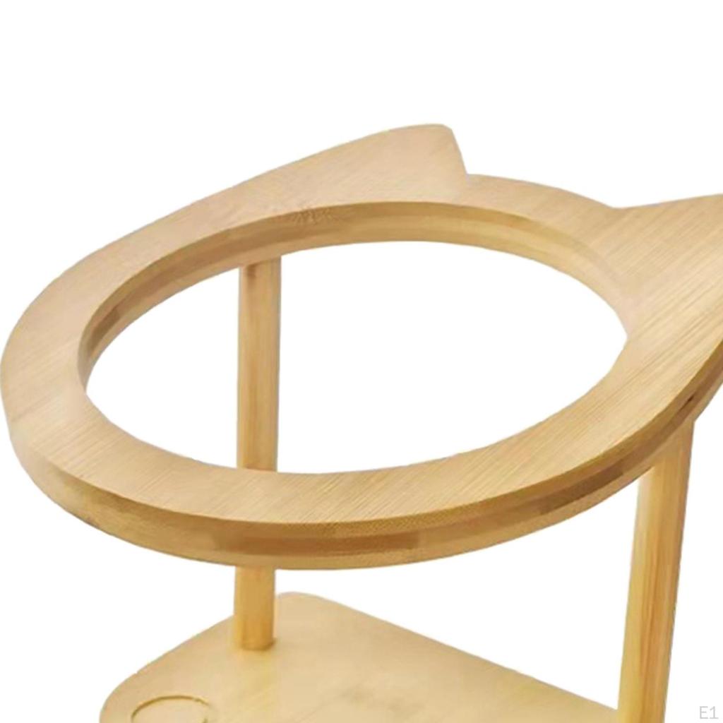 Elevated Cat Small Stand Leak Wooden Feeder. High Indoor Bowl Holder
