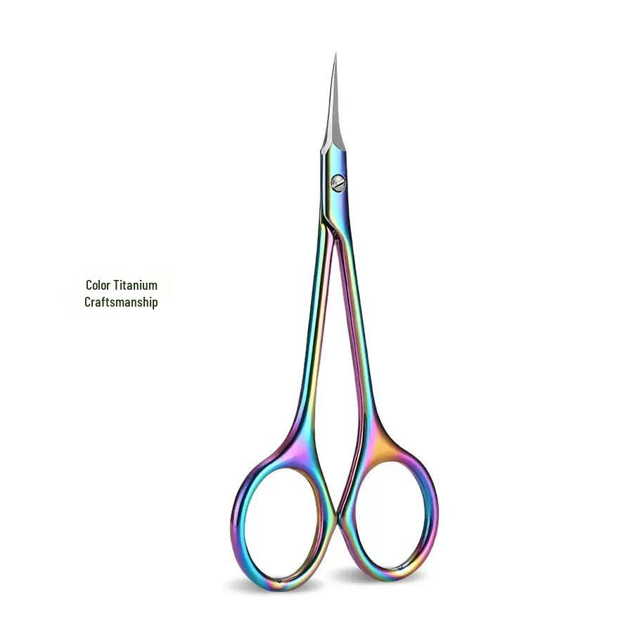 Russian-Style Stainless Steel Cuticle Nippers & Eyebrow Trimmers - Pointed Tip Beauty Scissors
