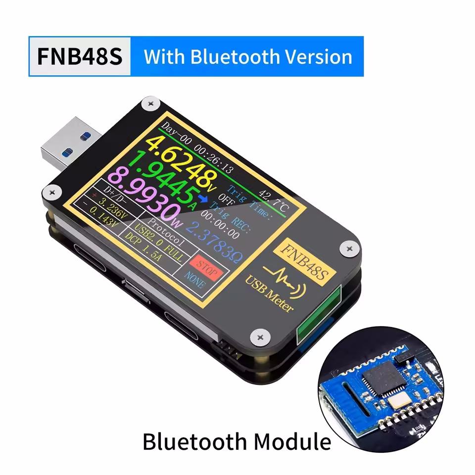 FNB48S FNB48P Trigger Voltmeter Ammeter Current And Voltmeter USB Tester QC4+PD3.0 2.0 PPS Fast Charging Protocol Capacity Test