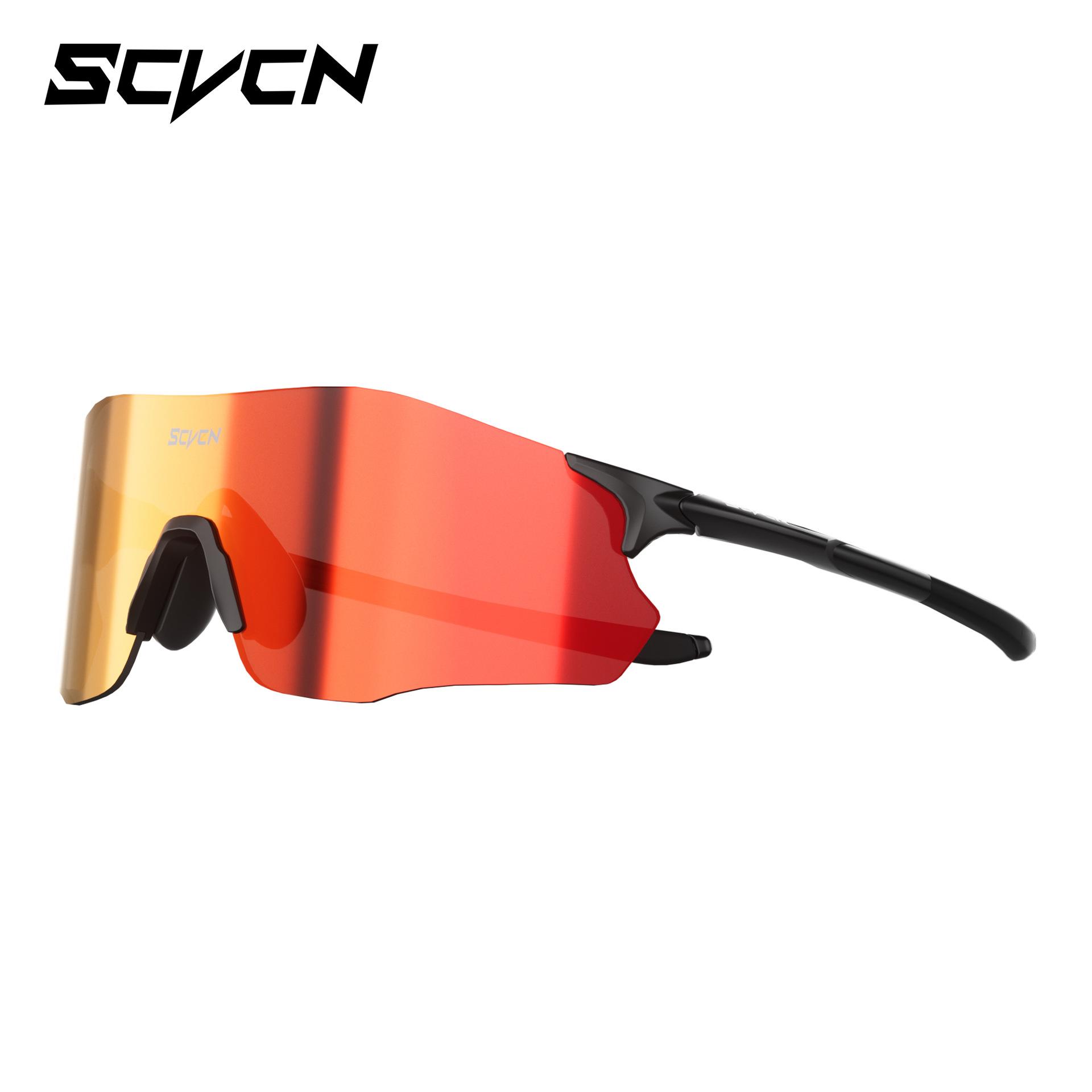 SCVCN Running glasses, lightweight glasses, running marathon hiking goggles, mountain bike windproof goggles TS9412C-Q-1L-01Sand black