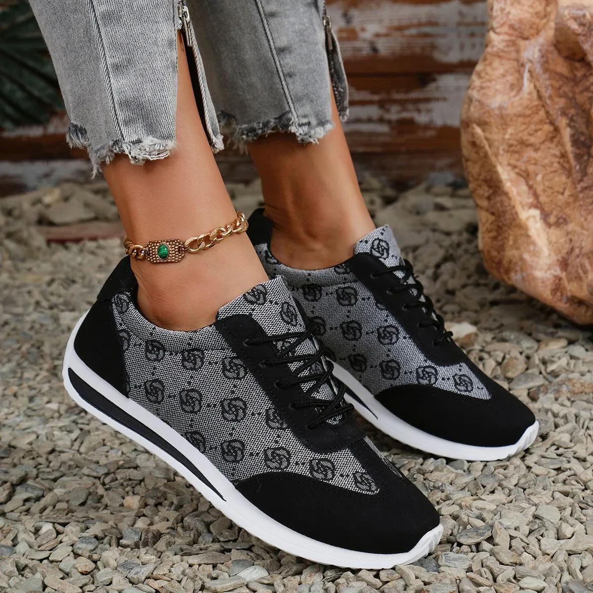 

Women Sneakers Spring Autumn Fashion Outdoor Versatile Sneakers Women Casual Comfortable Lace Up Walking Shoes for Women 38