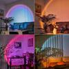 1pc Vibrant Sunset Projection Light - 16-Color Spectrum, USB Remote Control, Dynamic Color Changing LED Light - Creates Warm Hom