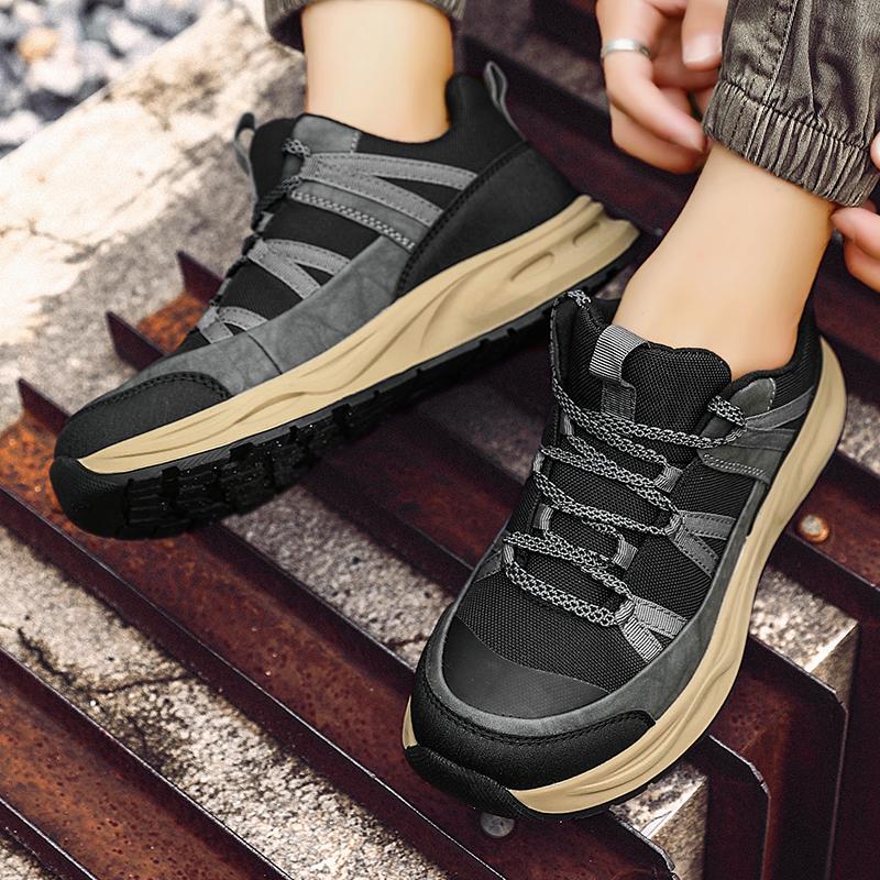 FashionBrand Casual Hiking Shoes Male Comfortable Driving Footwear Men's Vintage Style Travel Flats Non-slip Outdoor Walking Sneakers