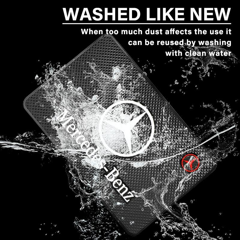AABIH1 1Pcs Car Anti Slip Pad Phone Holder Non-Slip Mat Emblem Car Stickers For Mercedes Benz AMG W204 W213 W205 W211 W212 W176