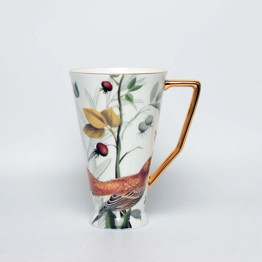 Evropský hrnek Velkoobjemový rohový pohár Hrnky pro páry Šálek na kávu se zlatým okrajem Hrnky Datang Hrnky na kávu