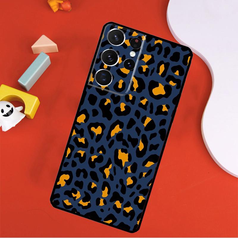 Leopard Print Effect Texture Phone Case For Samsung Galaxy S25 Ultra S24 Ultra S9 S10 S20 S21 S22 S23 Plus S24 FE Cover