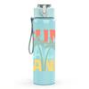 1PC Sun Salt Sand Letter Art 750ml Color Plastic Sports Water Bottle Leakproof Flip Straw Lid Suitable for Sports Office Home Use