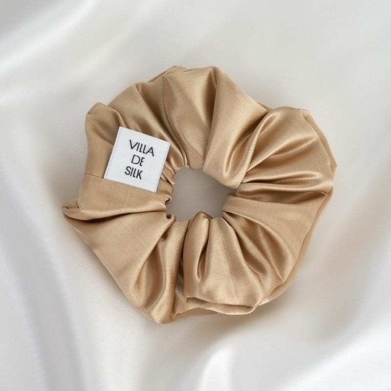 VILLA DE SILK High density 100% silk scrunchie (2colors)