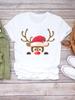 Printed Lady Clothing Fashion Christmas Women Plaid Truck Tree Trend 90s Short Sleeve TShirts New Year Graphic T Top Tee