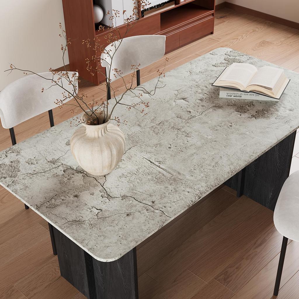 VEELIKE Remake Removable Concrete Kitchen Wall Easy DIY Interior Suitable for Sliding Kitchen and Fusuma 40x300cm Sheet, Gray, Wallpaper, Wallpaper,