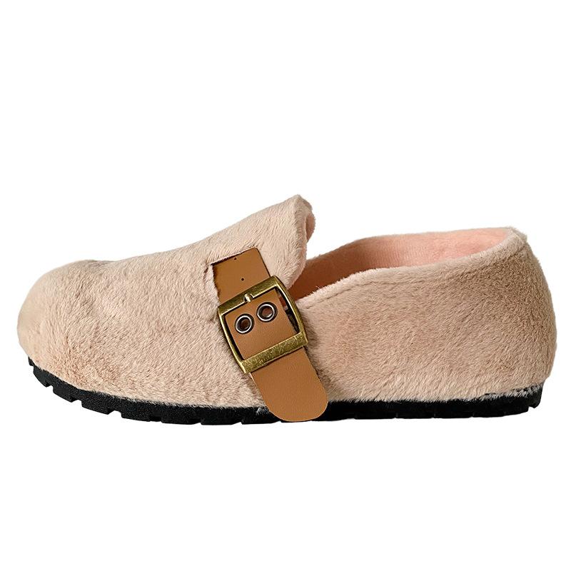 

B3516 латексная стелька/ленивые зимние маленькие белые туфли женские кеды Мао Мао зимние теплые хлопковые туфли 2024 новинка 40